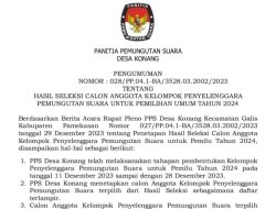 Selamat! 112 Orang Dinyatakan Terpilih sebagai Petugas KPPS Desa Konang, Lima Cadangan