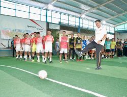 Perkuat Silaturahmi dan Tumbuhkan Rasa Kebersamaan, Polres Lamongan bersama Insan Pers Gelar Turnamen Futsal