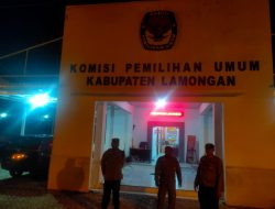 Masa Tenang, Polsek Lamongan Kota Intensifkan Patroli di KPU dan Bawaslu